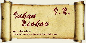 Vukan Miokov vizit kartica
